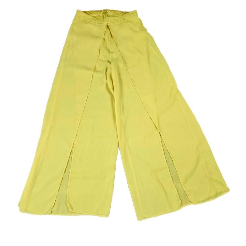 VINTAGE CHARTREUSE DRESS PANTS. BEACHY VACATION COASTAL GRANDMA